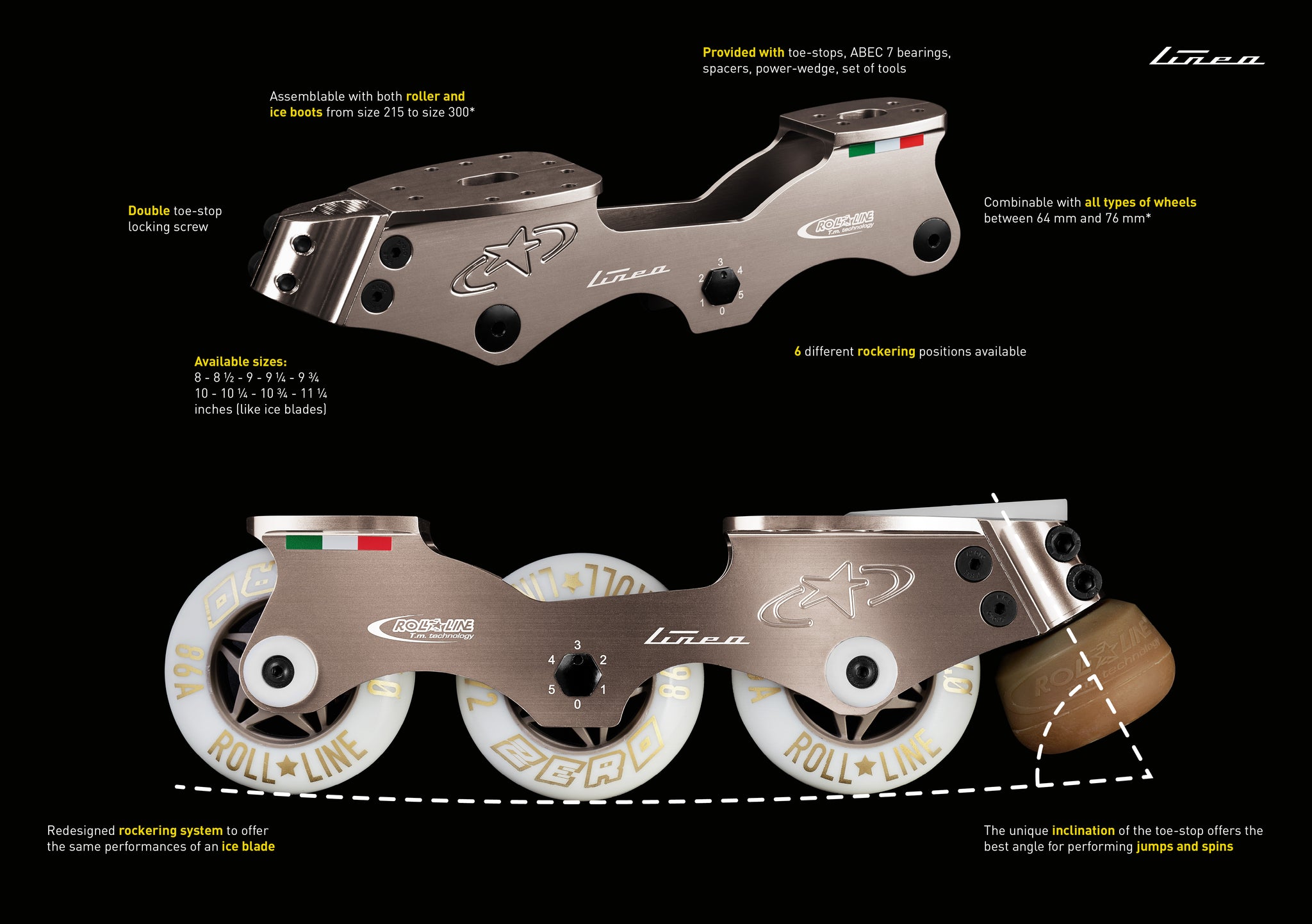 LINEA made in ITALY inline frame and wheel complete set – SK8INSOLL